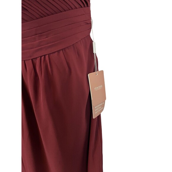 Stacees Halter Jumpsuit Chiffon Long/Floor-Length Wedding Party Dress  NWT  16 - Picture 13 of 15